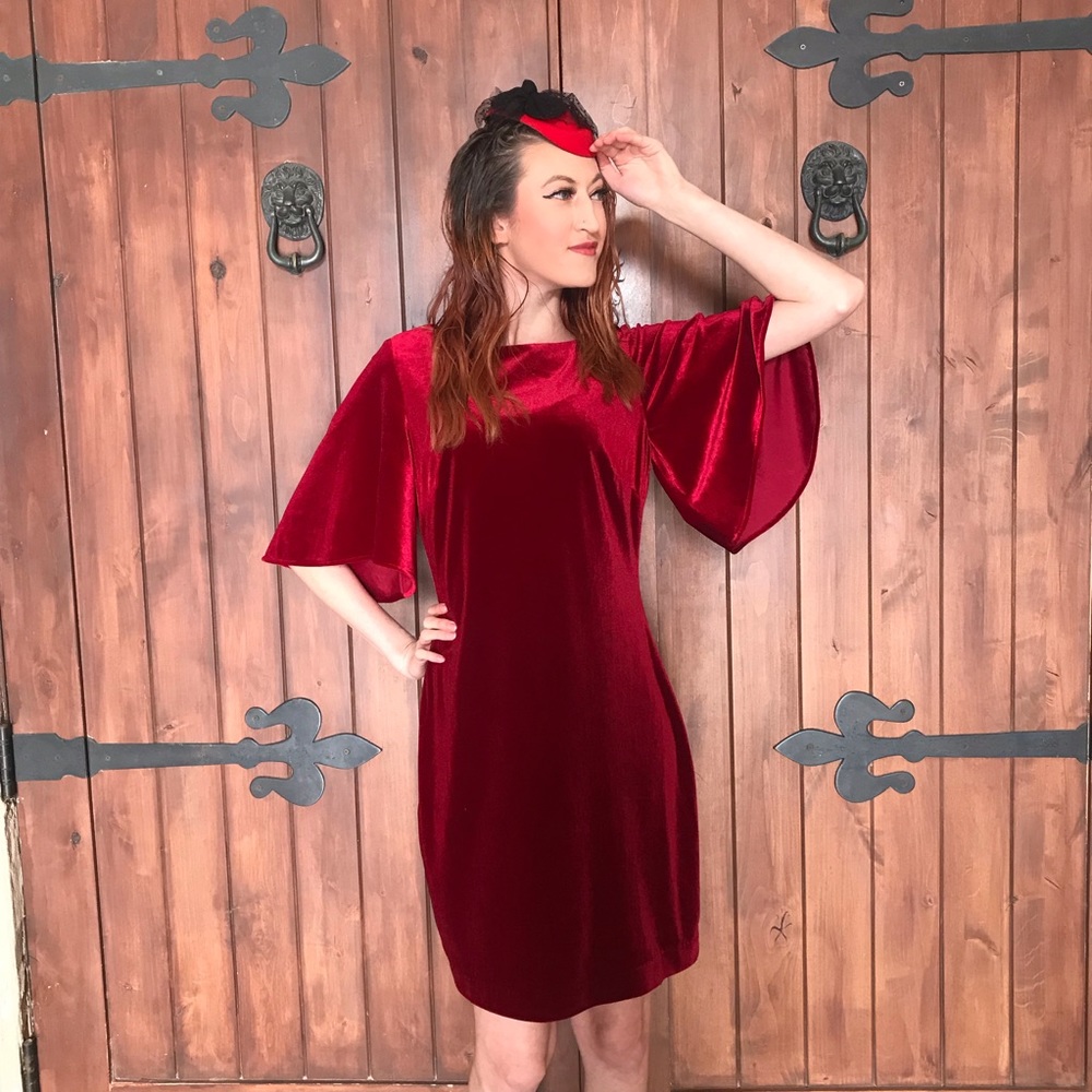 Belle Badgley Mischka Velvet Dress NWT - Picture 2 of 8